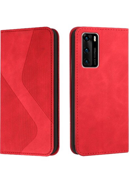 Huawei P40 Kart Yuvaları Tutucu Pu Deri Cüzdan Kickstand Için Kılıf Folio (Yurt Dışından)