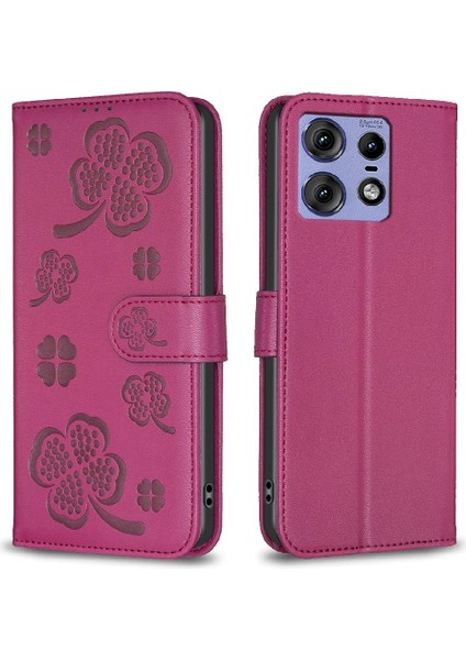 Motorola Moto Kenar 50 Pro 5g Yonca Iş Cüzdan Ekleme Için Kılıf (Yurt Dışından)