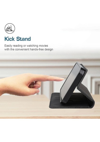 Xiaomi Redmi A1 Artı Folio Kapak Manyetik Cüzdan Kickstand Kart Pu (Yurt Dışından)