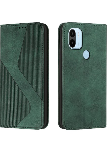 Xiaomi Redmi A1 Artı Folio Kapak Manyetik Cüzdan Kickstand Kart Pu (Yurt Dışından)