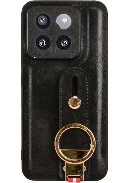 Xiaomi 14 Bilek Kayışı Uyumluluk Kolaylık Premium Pu Deri Kılıf (Yurt Dışından)