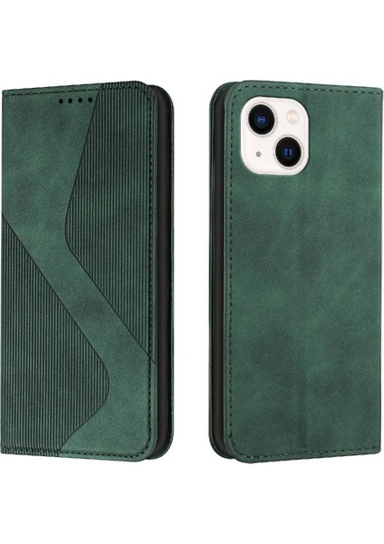 IPhone 15 Için Kılıf Cüzdan Kickstand Pu Deri Manyetik Kart Yuvaları Tutucu (Yurt Dışından)