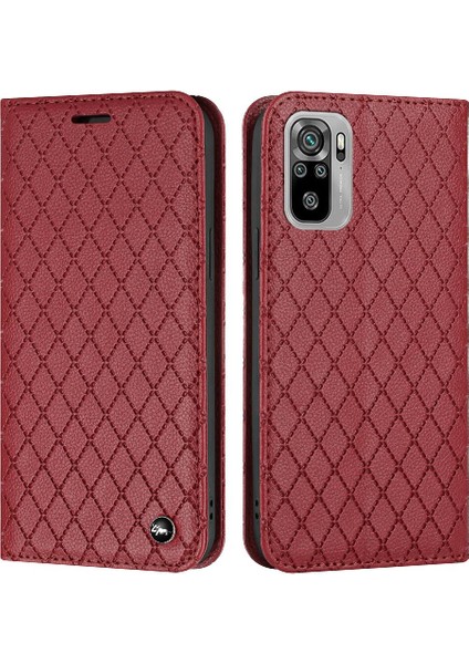 Xiaomi Redmi Not 10 4g Cüzdan Çevir Manyetik Kabuk Kart Yuvaları (Yurt Dışından)