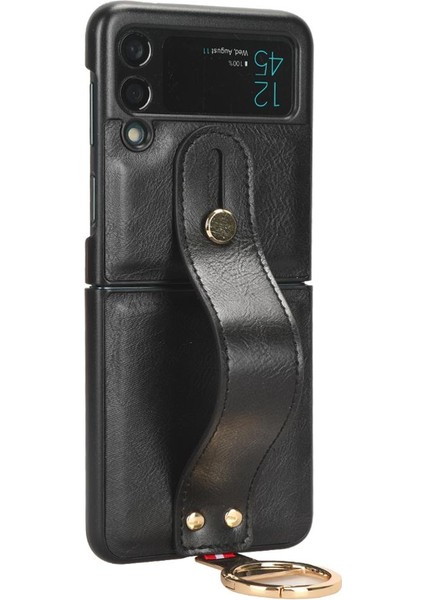 Samsung Galaxy Z Flip 3 Uyumluluk Bilek Kayışı Premium Pu (Yurt Dışından)