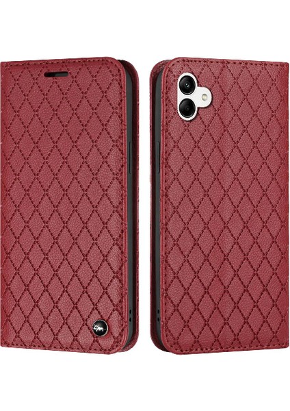 Samsung Galaxy A04E Iş Manyetik Kabuk Çevirme Cüzdan Kartı (Yurt Dışından)
