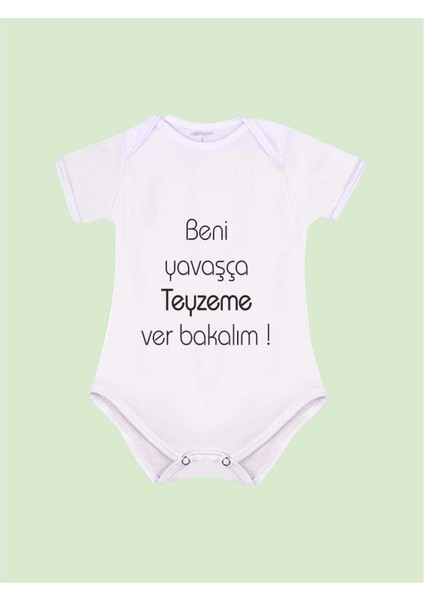 Baskı Adresi Beni Yavaşça Teyzeme Ver Bakalım Yazılı Bebek Zıbını