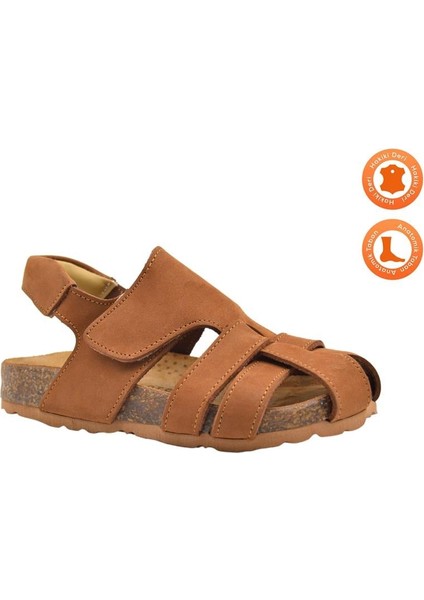 Arezzo Unisex Deri Çocuk Sandalet Taba