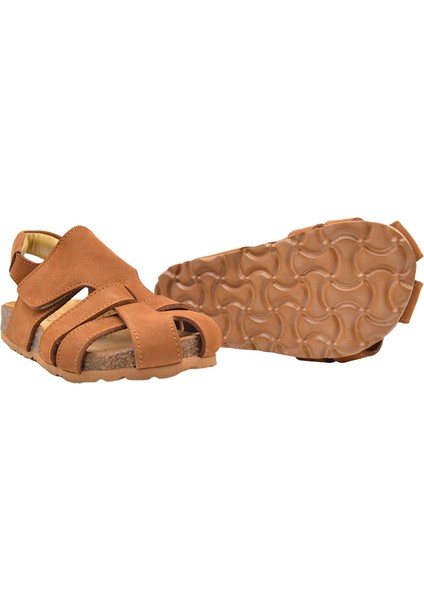 Arezzo Unisex Deri Çocuk Sandalet Taba