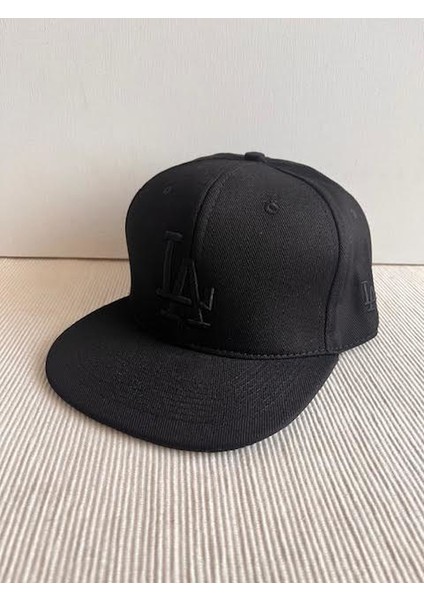 La Nakışlı Arkasından Ayarlanabilir Unisex Siyah Renk Hip Hop Şapka