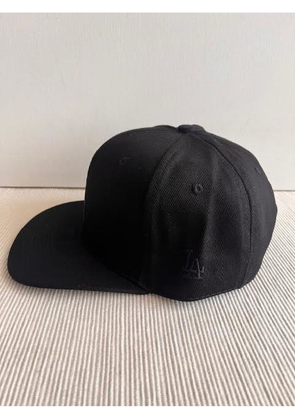 La Nakışlı Arkasından Ayarlanabilir Unisex Siyah Renk Hip Hop Şapka