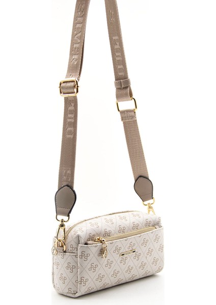 Kadın Çapraz Çanta 1142-44776 Silver Polo Çapraz Bayan Çantası M178 Bej-Mat Kum modelleri