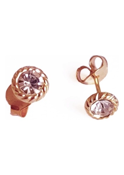 Beyaz Zirkon Tek Taş Gümüş Küpe - Rodyum Renk modelleri