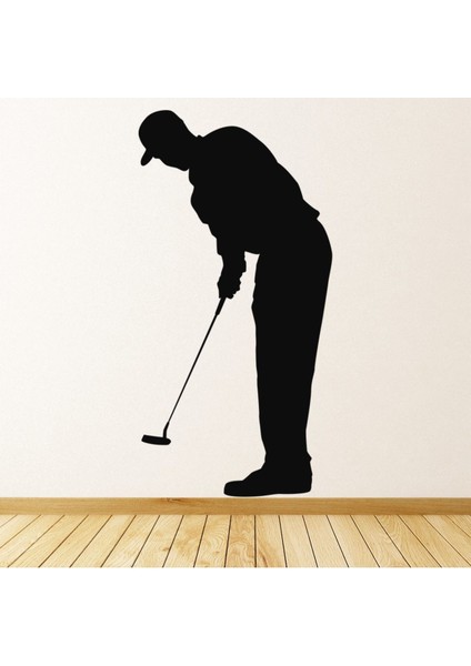 Golfçü Atıcı Golf Dekoratif Duvar Sticker Çıkartma Spor Salonu Çocuk Odası
