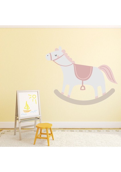 Sallanan At Kreş Dekoratif Duvar Sticker Çıkartma Bebek Çocuk Odası