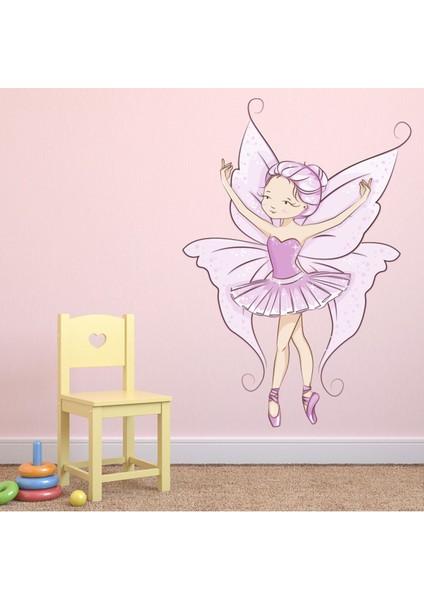 Peri Balerin Masal Dekoratif Duvar Sticker Çıkartma Bebek Çocuk Odası