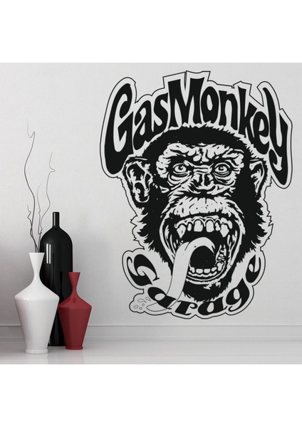 Gaz Maymunu Tv Logosu Dekoratif Duvar Sticker Çıkartma Yatak Çocuk Odası