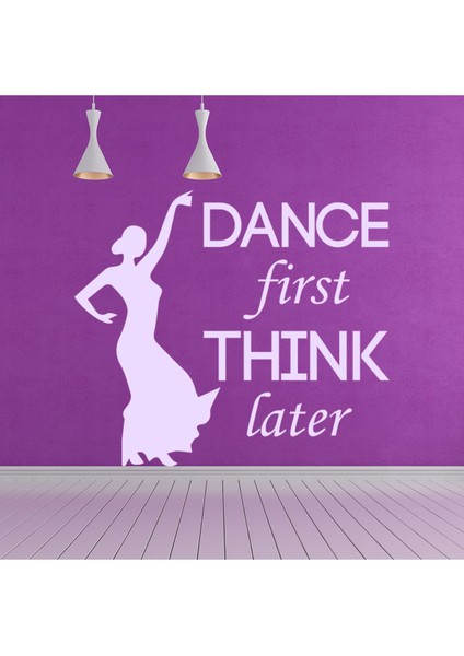 Dans Ilk Düşün Sonra Spor Yazılı Dekoratif Duvar Sticker Çıkartma Spor Salonu Çocuk Odası