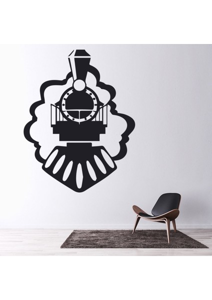 Tren Rozeti Buharlı Tren Dekoratif Duvar Sticker Çıkartması Bebek Çocuk Odası
