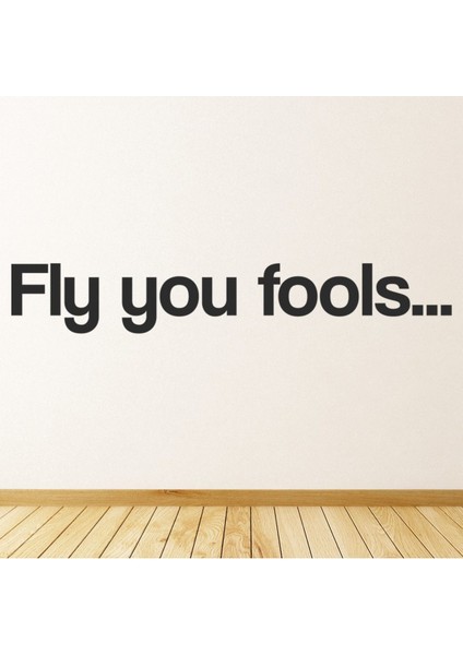 Fly You Aptallar Paraşütle Atlama Yazılı Dekoratif Duvar Sticker Çıkartması Spor Salonu Çocuk Odası