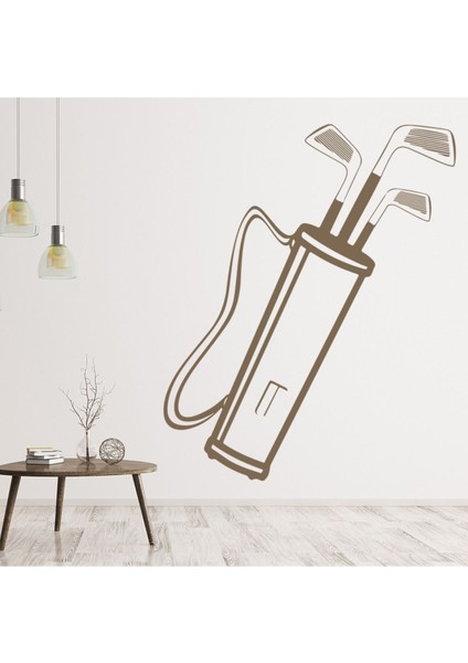 Golfçü Çantası Golf Sopaları Dekoratif Duvar Sticker Çıkartma Spor Salonu Çocuk Odası