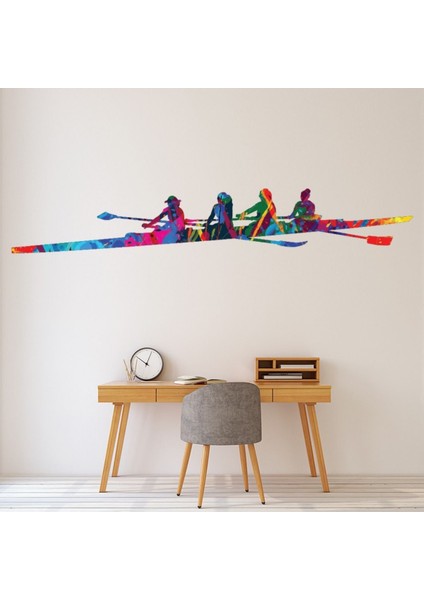 Boya Sıçrama Kürek Spor Dekoratif Duvar Sticker Çıkartma Spor Salonu Çocuk Odası