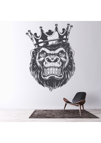 Kral Goril Dekoratif Duvar Sticker Çıkartma Bebek Çocuk Odası