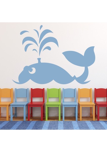 Balina Çocuk Dekoratif Duvar Sticker Çıkartma Bebek Çocuk Odası