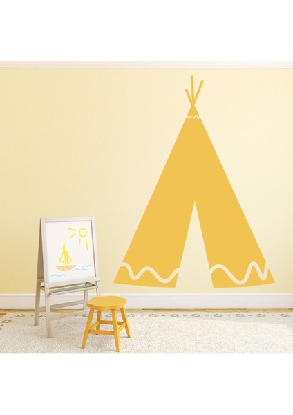 Hint Teepee Kovboy Dekoratif Duvar Sticker Çıkartma Bebek Çocuk Odası