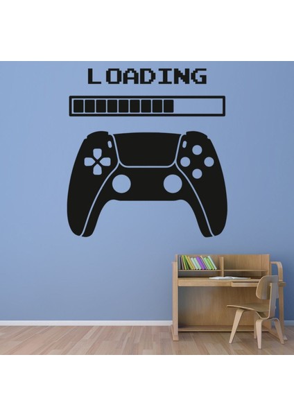 Oyun Yükleniyor Gamer Kids Dekoratif Duvar Sticker Çıkartması Bebek Çocuk Odası