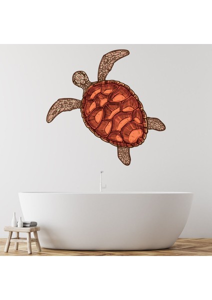 Deniz Kaplumbağası Okyanus Hayvanları Dekoratif Duvar Sticker Çıkartma Ofis Oturma Odası