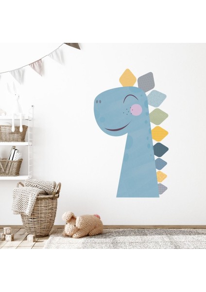 Les Petits Buttons'dan Dinozor Mavisi Dekoratif Duvar Sticker Çıkartması Bebek Çocuk Odası
