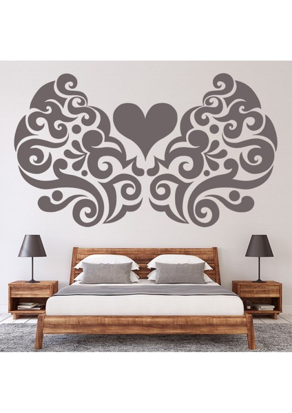 Kalp Girdap Dekoratif Başlık Dekoratif Duvar Sticker Çıkartması Ofis Oturma Odası