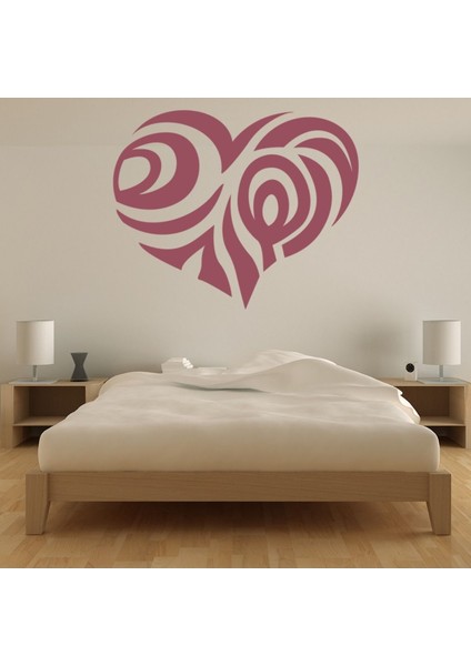 Kabile Aşk Kalp Sevgililer Dekoratif Duvar Sticker Çıkartma Ofis Oturma Odası