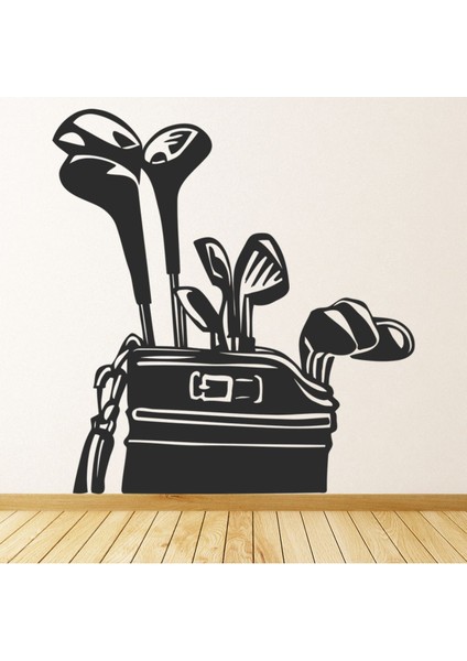 Golf Kulüpleri Golfçü Caddy Dekoratif Duvar Sticker Çıkartma Spor Salonu Çocuk Odası