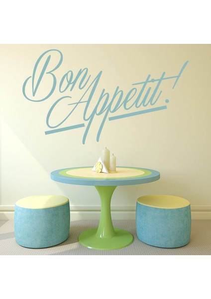Afiyet Olsun! Mutfak Yazılı Dekoratif Duvar Sticker Çıkartma Oturma Odası Salon