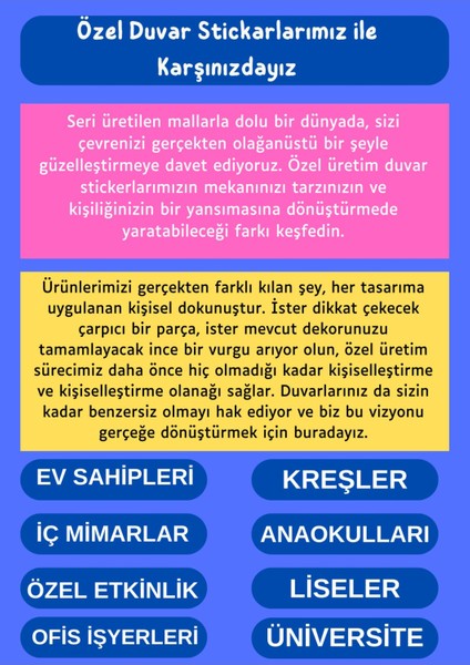 Melanie Viola'dan Sevdiğiniz Şeyi Yapın Dekoratif Duvar Sticker Çıkartması Oturma Odası Salon modelleri
