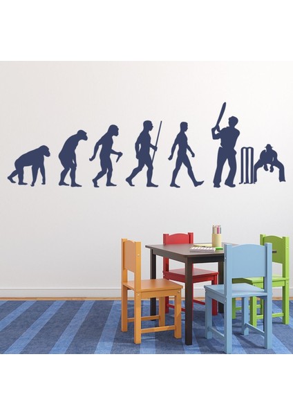 Evolution Kriket Sporları Dekoratif Duvar Sticker Çıkartma Spor Salonu Çocuk Odası