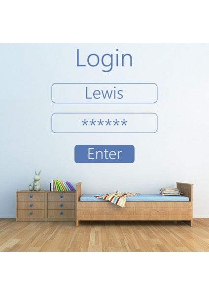 Kişiye Özel Isimli Giriş Dekoratif Duvar Sticker Çıkartması Bebek Çocuk Odası