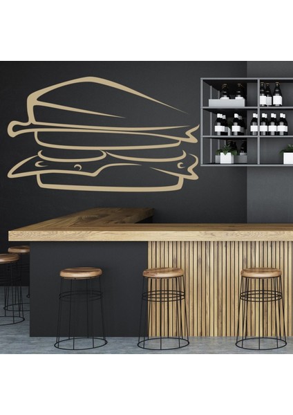 Sandviç Mutfak Cafe Dekoratif Duvar Sticker Çıkartma Ofis Oturma Odası