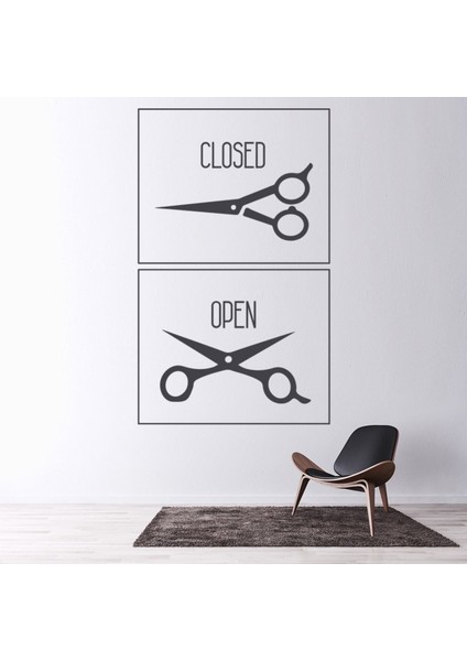 Açık ve Kapalı Salon Logo Dekoratif Duvar Sticker Çıkartmaları Mutfak Ofis Yatak Odası