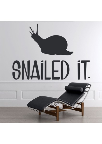 Salyangoz It Okul Ofis Yazılı Dekoratif Duvar Sticker Çıkartma Oturma Odası Salon