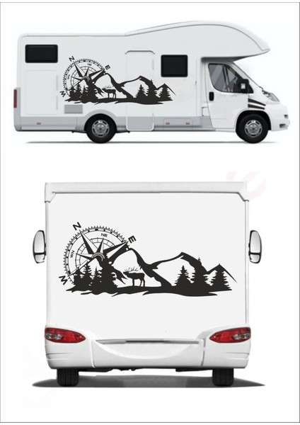 Off Road Kamp Karavan Camping Pusula Sticker 02100 fiyatları