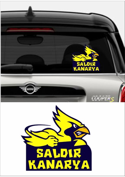 Saldır Kanarya Fenerbahçe Araba Oto Motosiklet Sticker 02080
