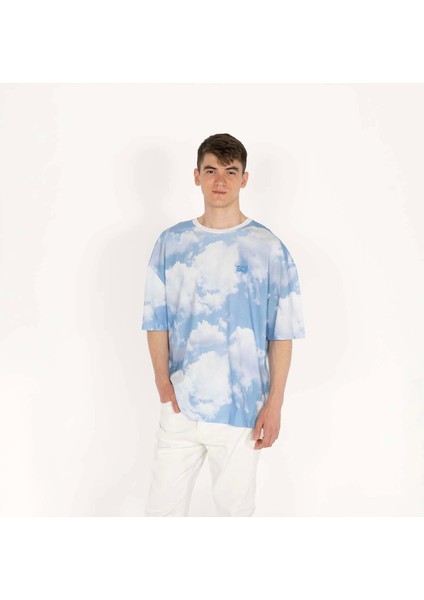 Oversized Cloudy-Aol-Dıgı Nakışlı Unisex T-Shirt fiyatları