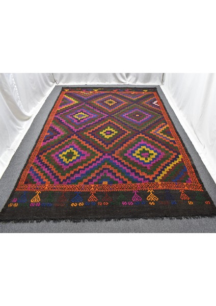 Yeni El Dokuması 7.5m2 Yekpare Karapınar Yörük Yün Cecim Kilim 4974