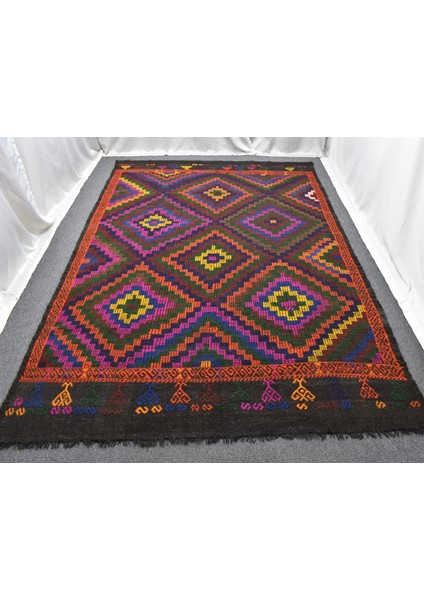 Yeni El Dokuması 7.5m2 Yekpare Karapınar Yörük Yün Cecim Kilim 4974