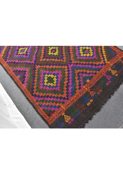 Yeni El Dokuması 7.5m2 Yekpare Karapınar Yörük Yün Cecim Kilim 4974