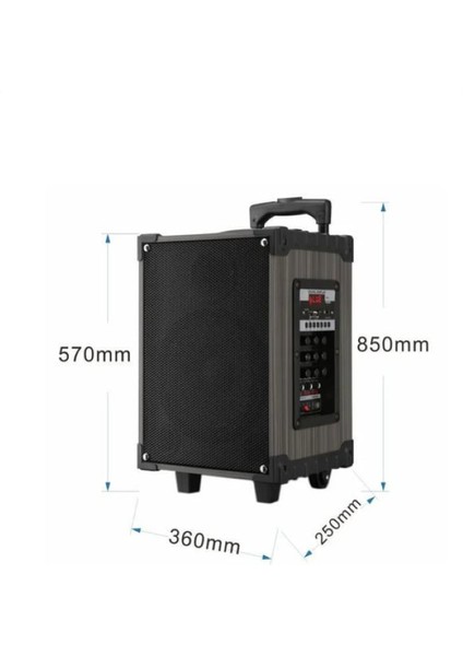 Superbass LT-912 Şarjlı Mikrofonlu Amfili Bluetooth Büyük Boy Güçlü Taşınabilir Kablosuz Hoparlör Sistemi