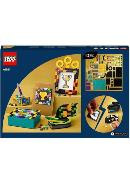 41811 LEGO Dots - Harry Potter Hogwarts Masaüstü Seti 856 Parça +8 Yaş