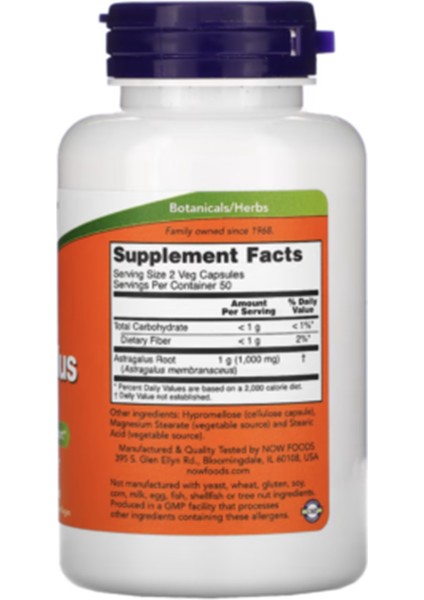 Foods Astragalus 500 Mg 100 Veg Capsules fiyatları